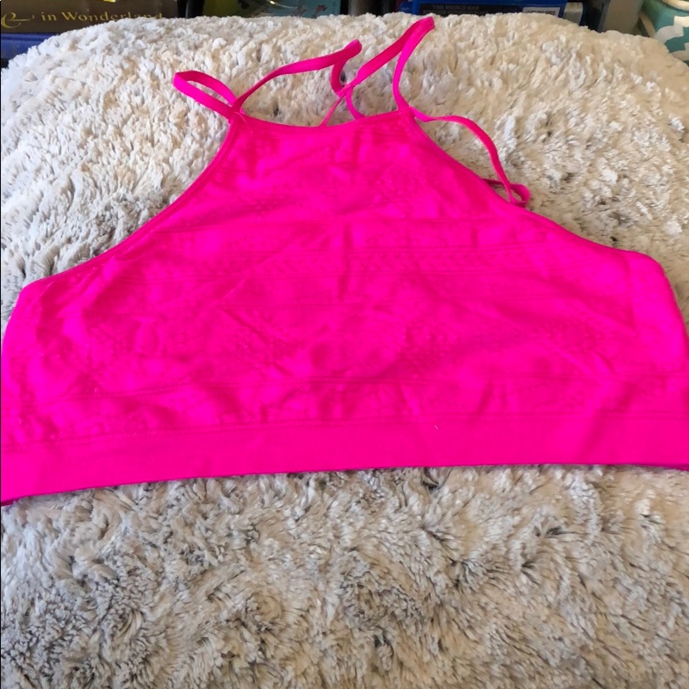 Hot pink bra top size large